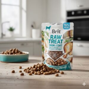 Brit Raw / Dog Treat / For Skin And Coat / Chicken And Fish Flavor – 40 Gram